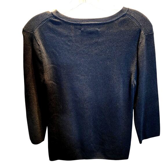 Cable & Gauge Large Black Women's Top Shirt Blouse Long Sleeves Misses 12 14 L - Picture 5 of 6